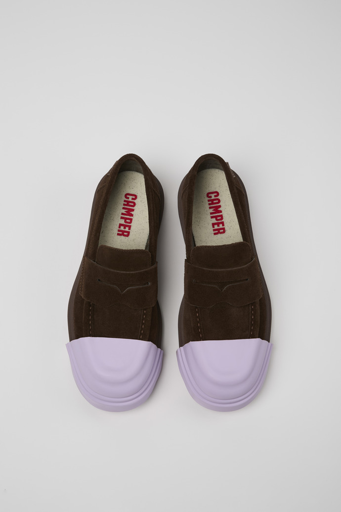 Junction Brown nubuck loafers for women