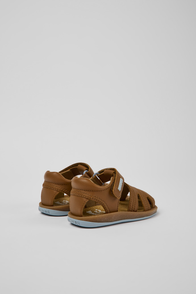Bicho Brown leather sandals for kids