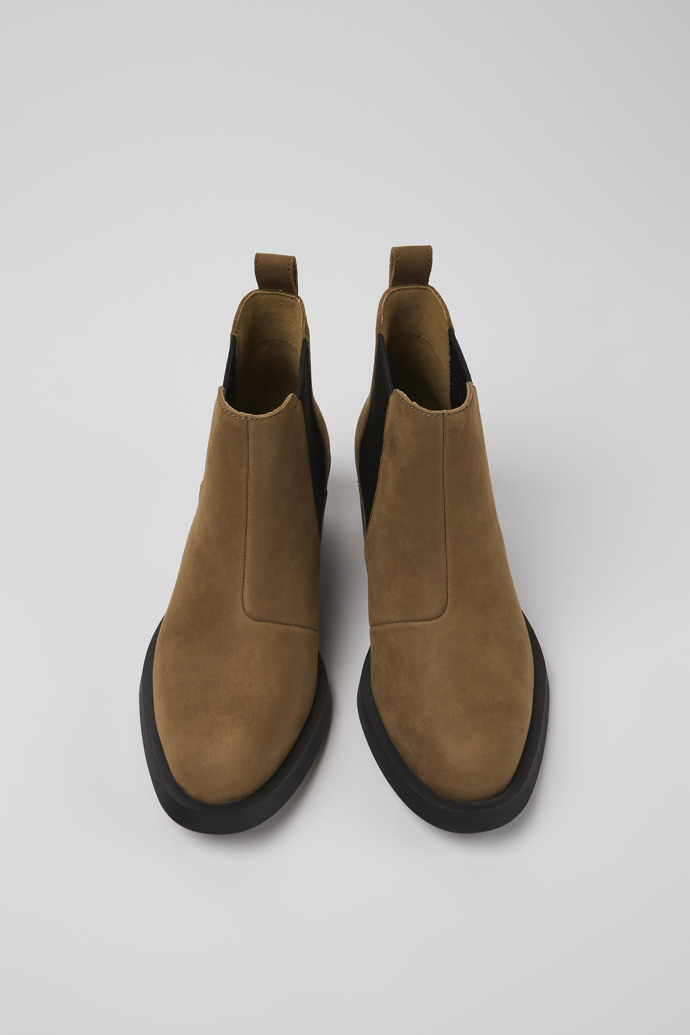 Bonnie Brown nubuck ankle boots for women