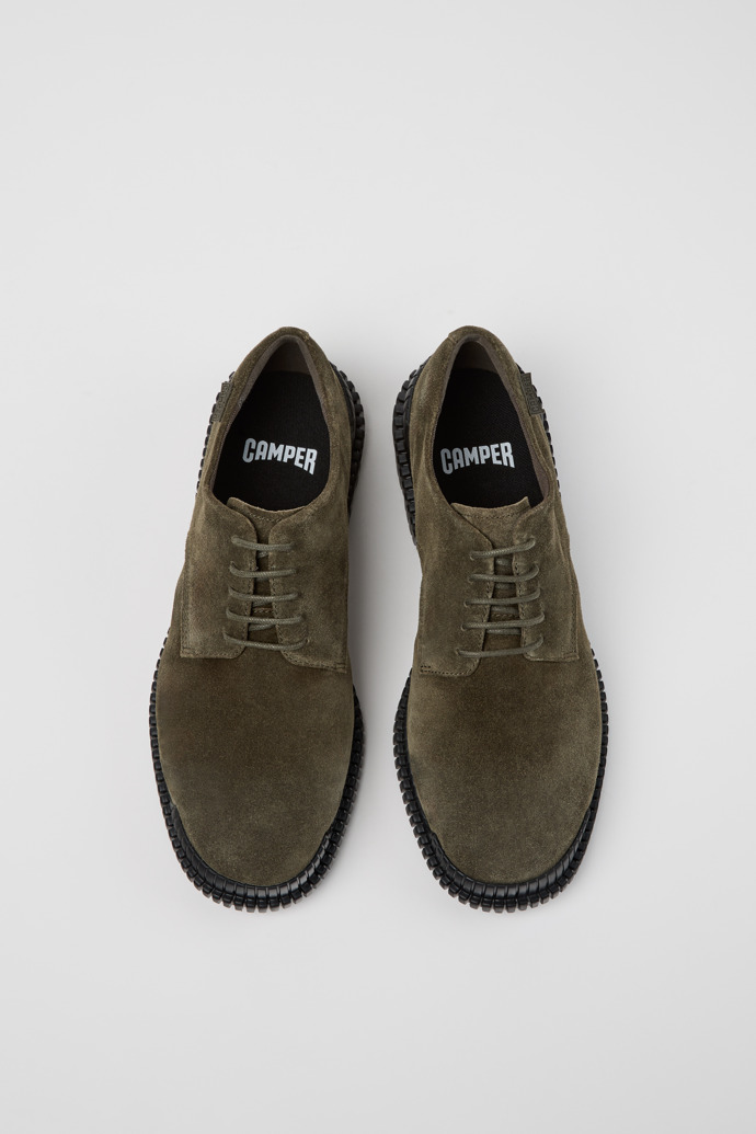 Pix Green Suede Shoes for Men.