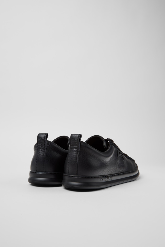 Runner Black Leather and Nubuck Sneakers for Men.