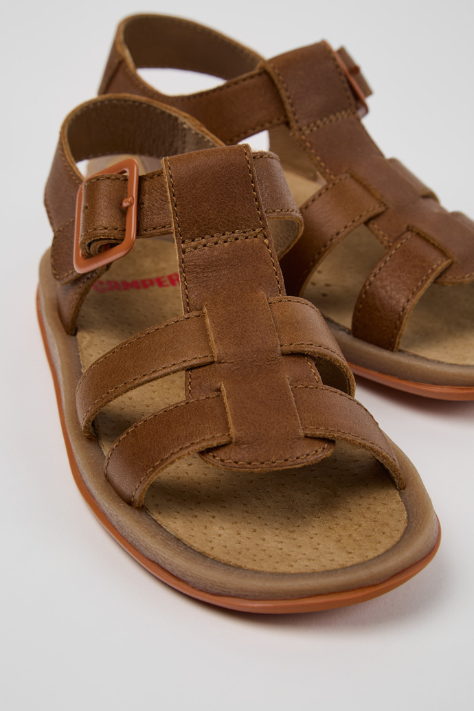 Bicho Brown Leather Kids' Sandals.
