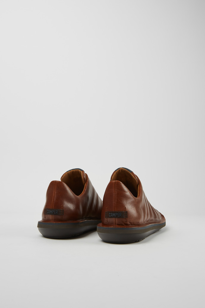 Beetle Brown Leather Shoes for Men.