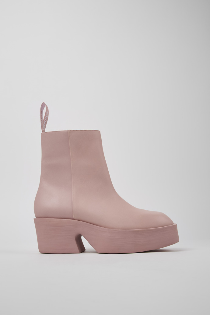 Billie Pink leather boots for women
