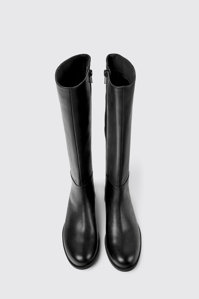 Mil 1913 Black Leather High Boots for Women.