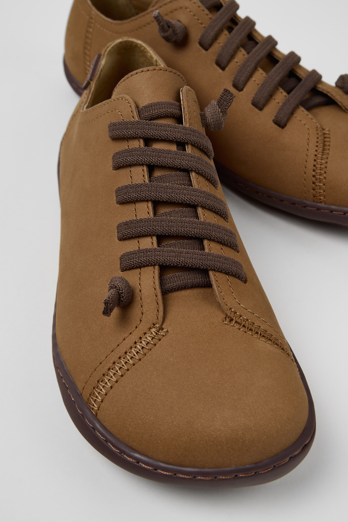 Peu Brown Leather and PET Shoes for Women.