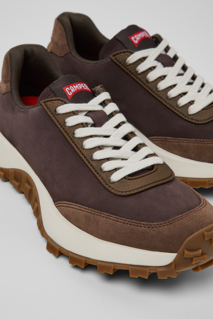 Drift Trail Brown Leather Sneakers for Women.