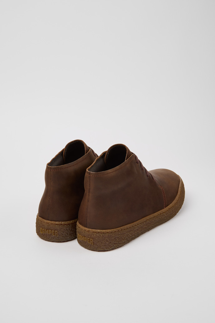 Peu Terreno Brown Nubuck Ankle Boots for Men.
