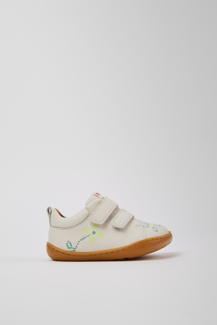 Twins White Leather Kids' Sneakers.