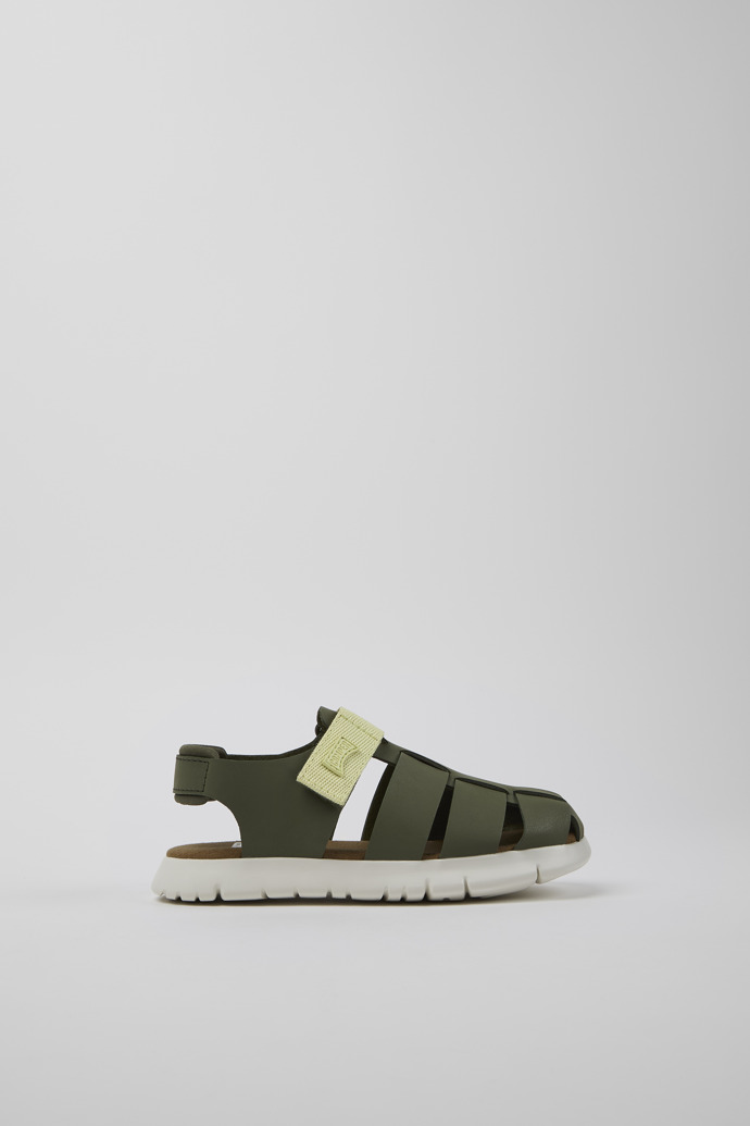 Oruga Multicolor Leather and Textile Closed Sandal for Kids.