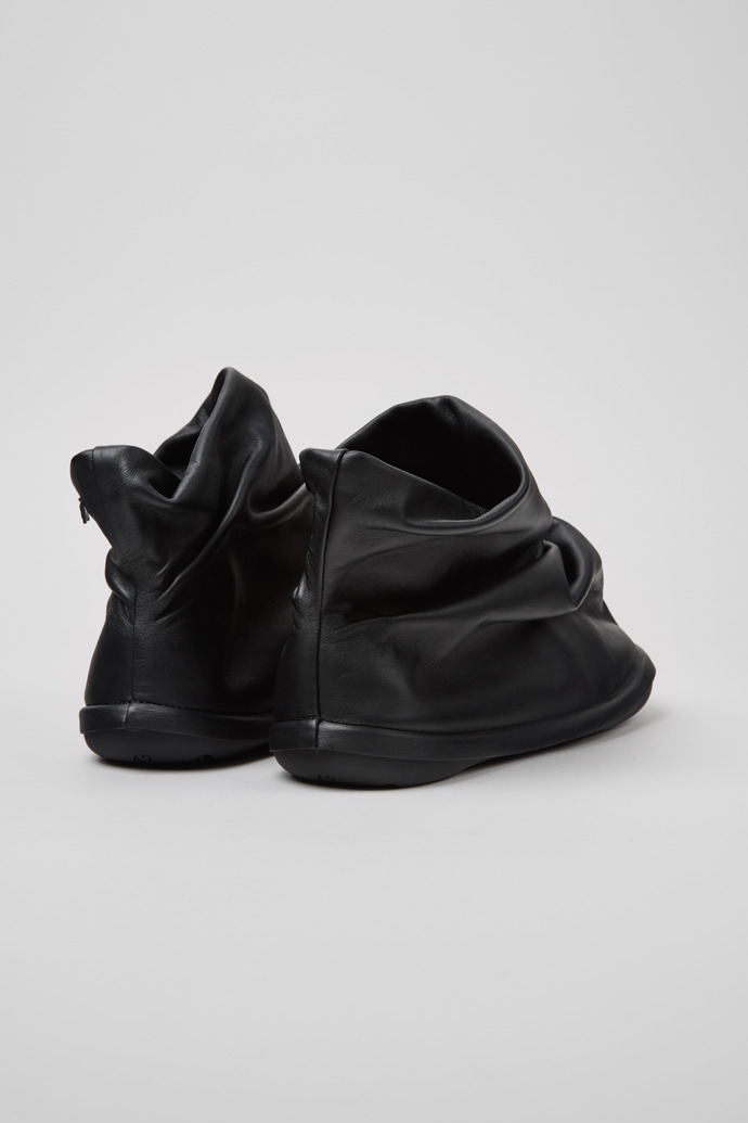 Camper x ISSEY MIYAKE - Peu Form Black Leather Ankle Boots for Men.