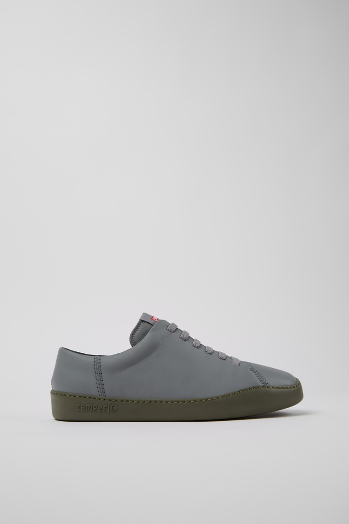 Peu Touring Gray Leather Sneakers for Men.