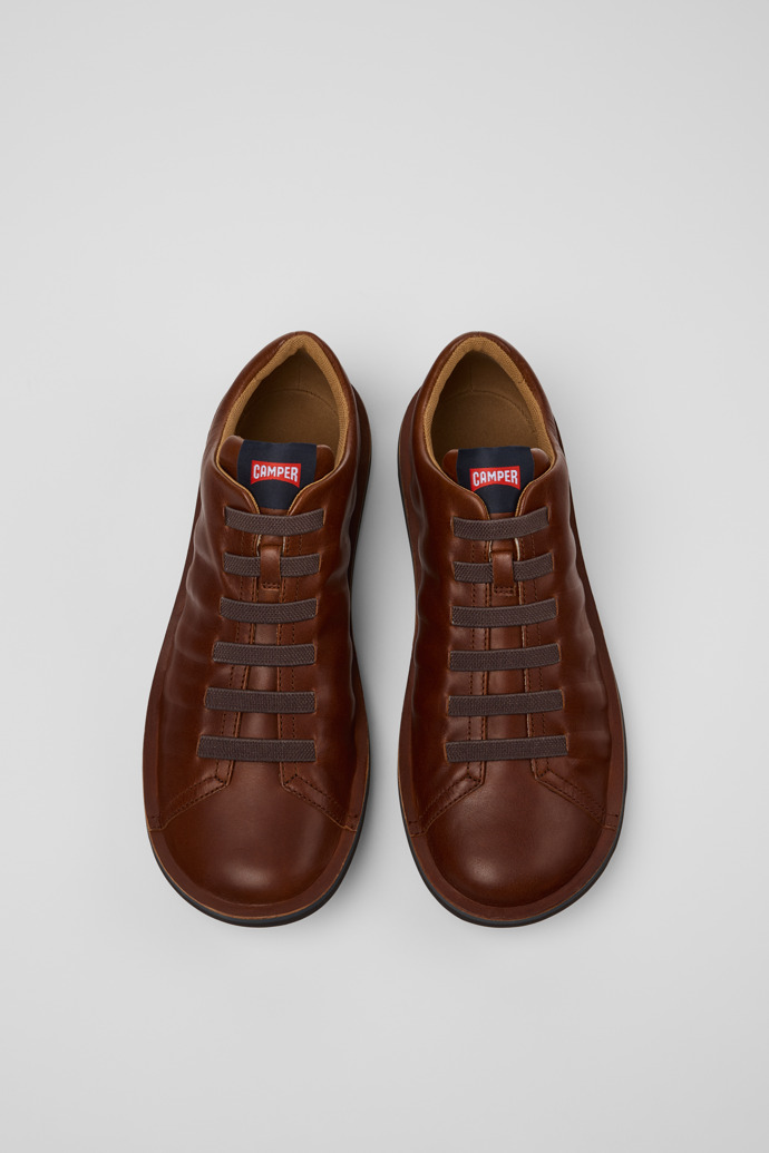 Beetle Brown Leather Shoes for Men.