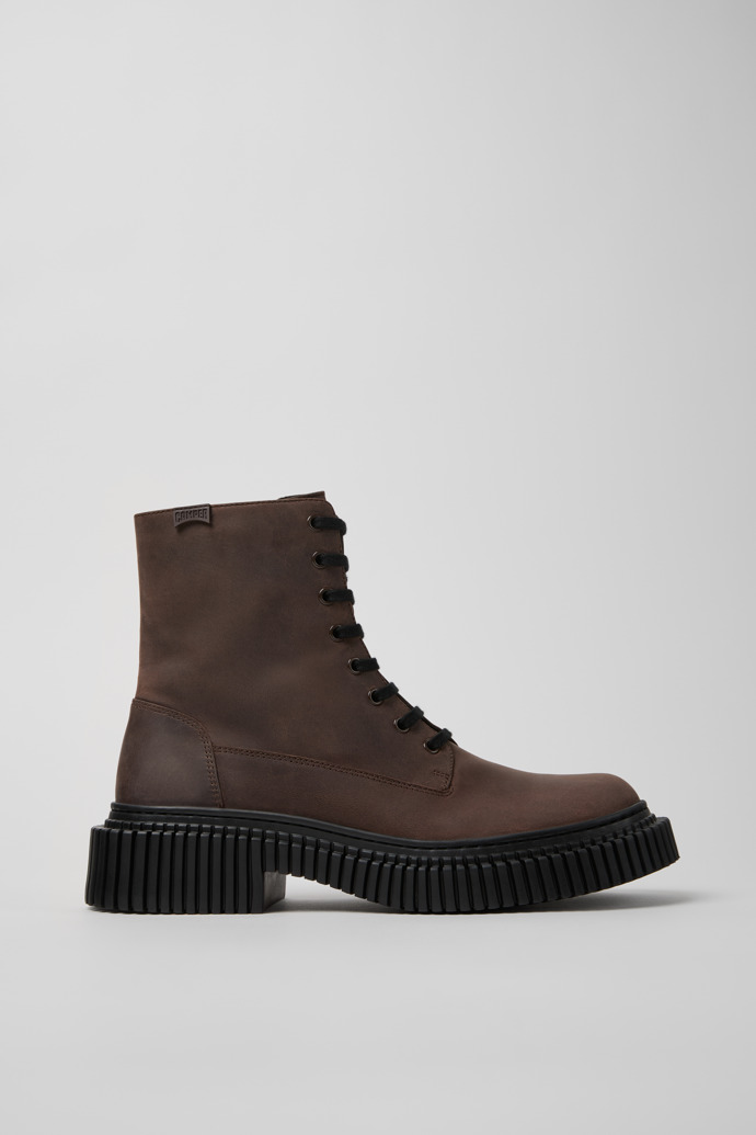 Pix Berlin Brown Nubuck Mid Boots for Men.