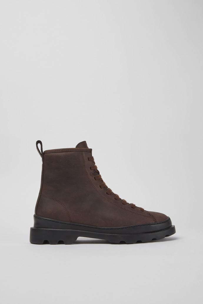 Brutus Brown nubuck lace-up boots