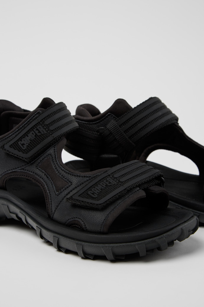 Drift Trail Sandal Black Leather Women's Sandals.