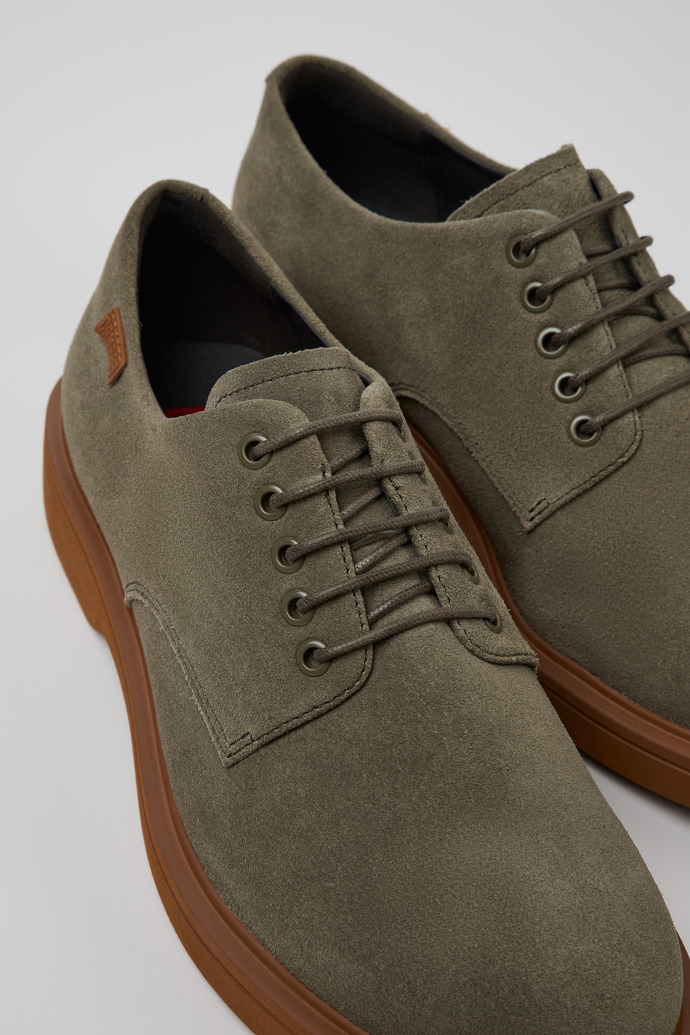 Norman Green Nubuck Shoes for Men.