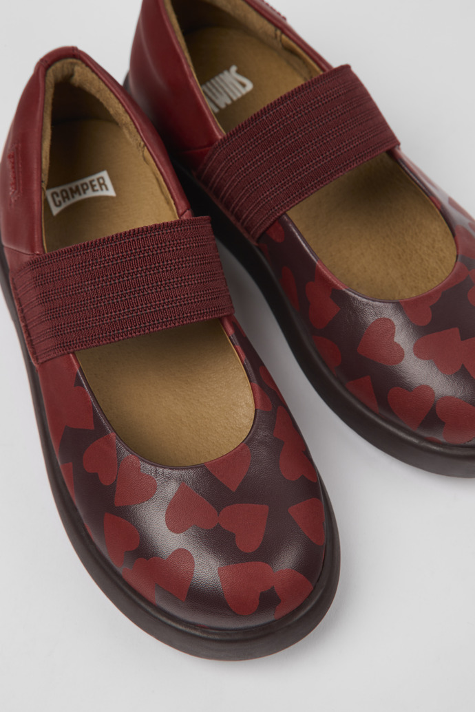 Twins Burgundy leather Mary Jane shoes for kids