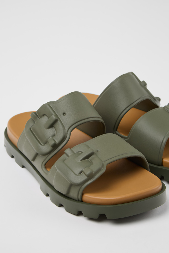 Brutus Sandal Green Synthetic Sandals for Men.