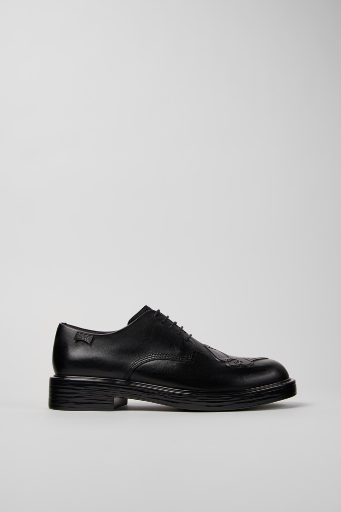 Twins Black Leather Shoes for Men.