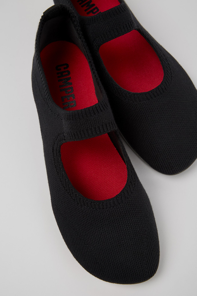 Right Black Textile Women's Shoe.