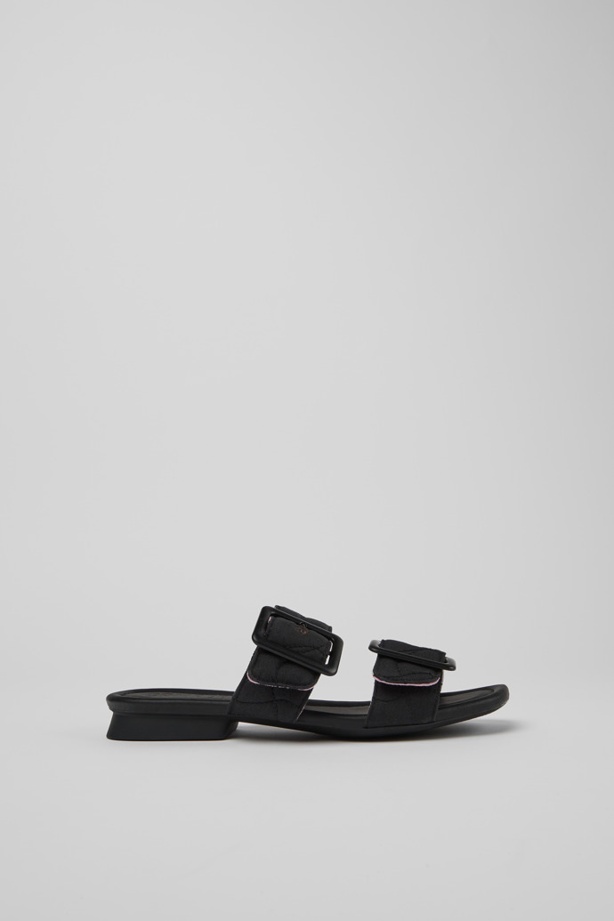Casi Myra Black recycled PET sandals for women