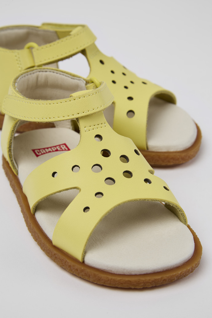 Twins Yellow Leather Sandal