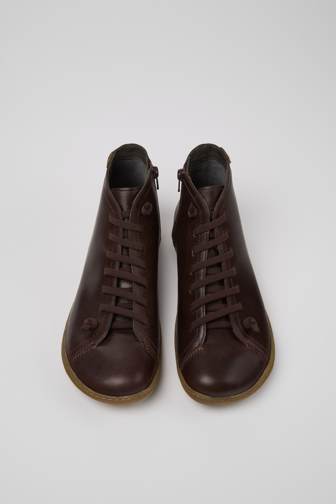 Peu Brown Leather Ankle Boots for Men.