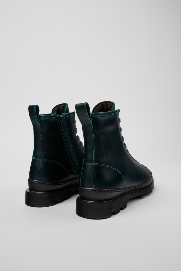 Brutus Green leather boots for women