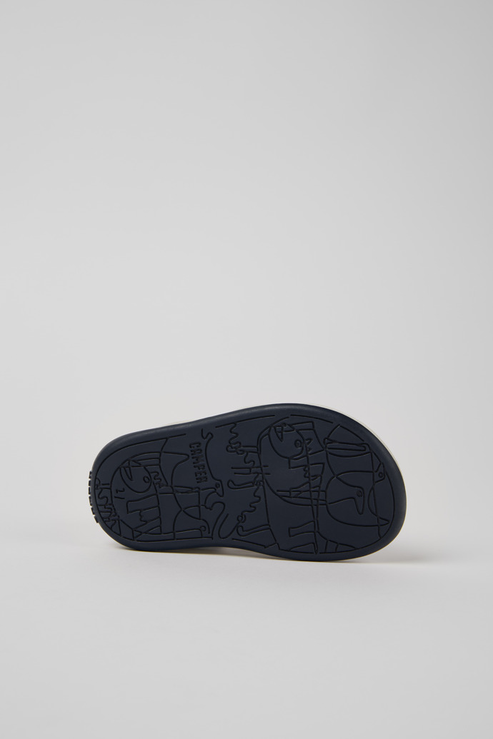 Twins Blue Leather Sandals for Kids.