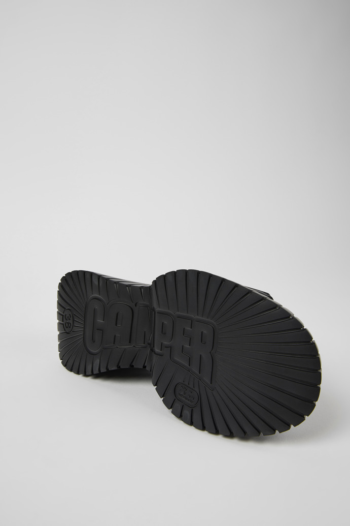 BCN Black Leather Sandal for Women.