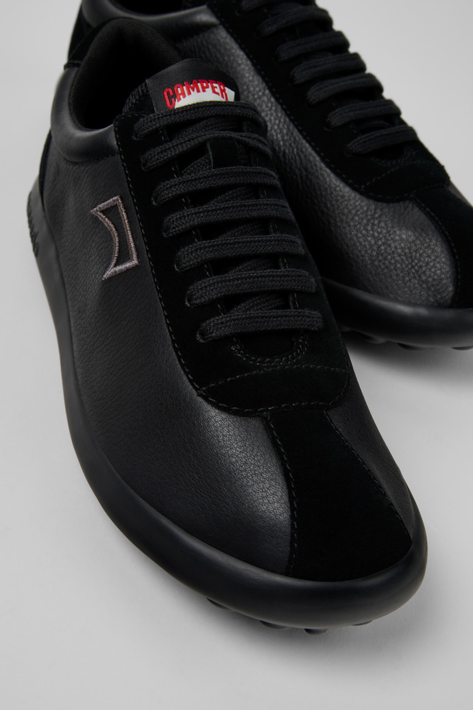 Pelotas XLF Black Leather and Nubuck Sneakers for Men.