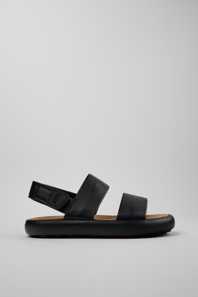 Pelotas Flota Black Leather Men's Sandals.
