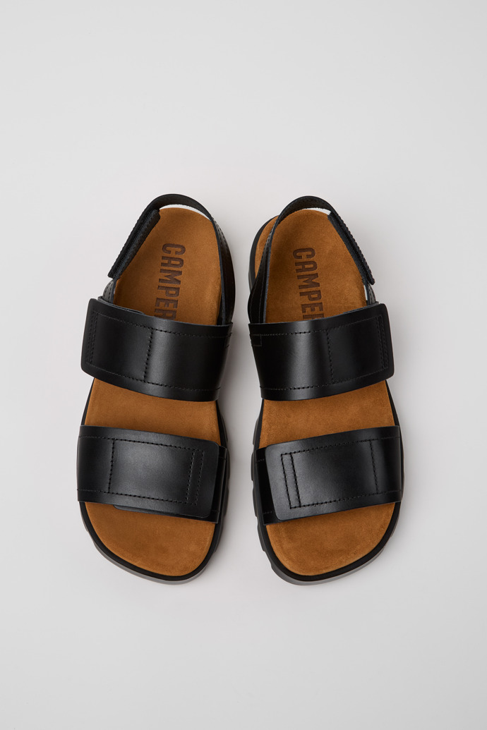 Brutus Sandal Black Leather Men's Sandals.
