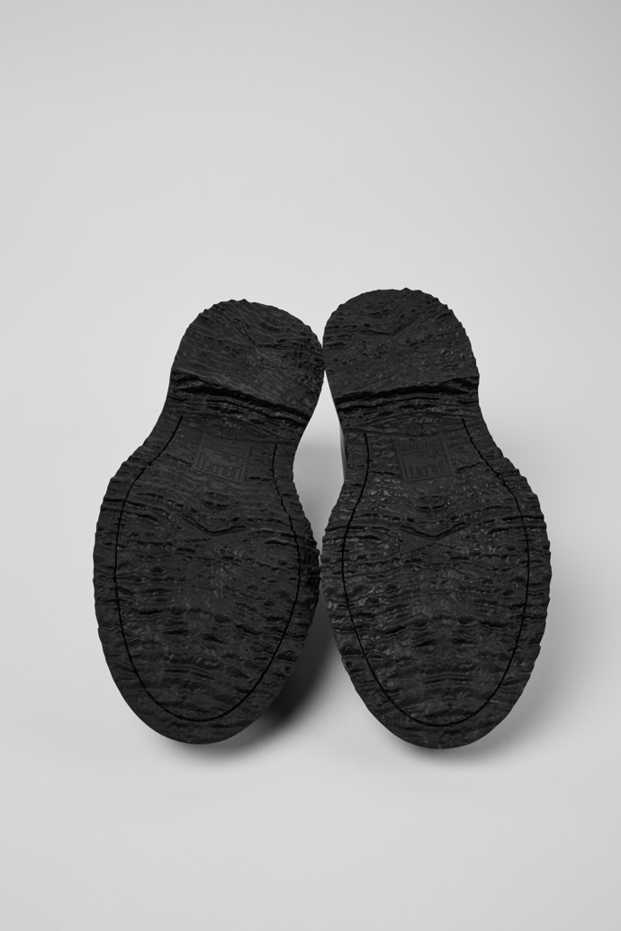 Twins Black Leather Moccasins for Men.