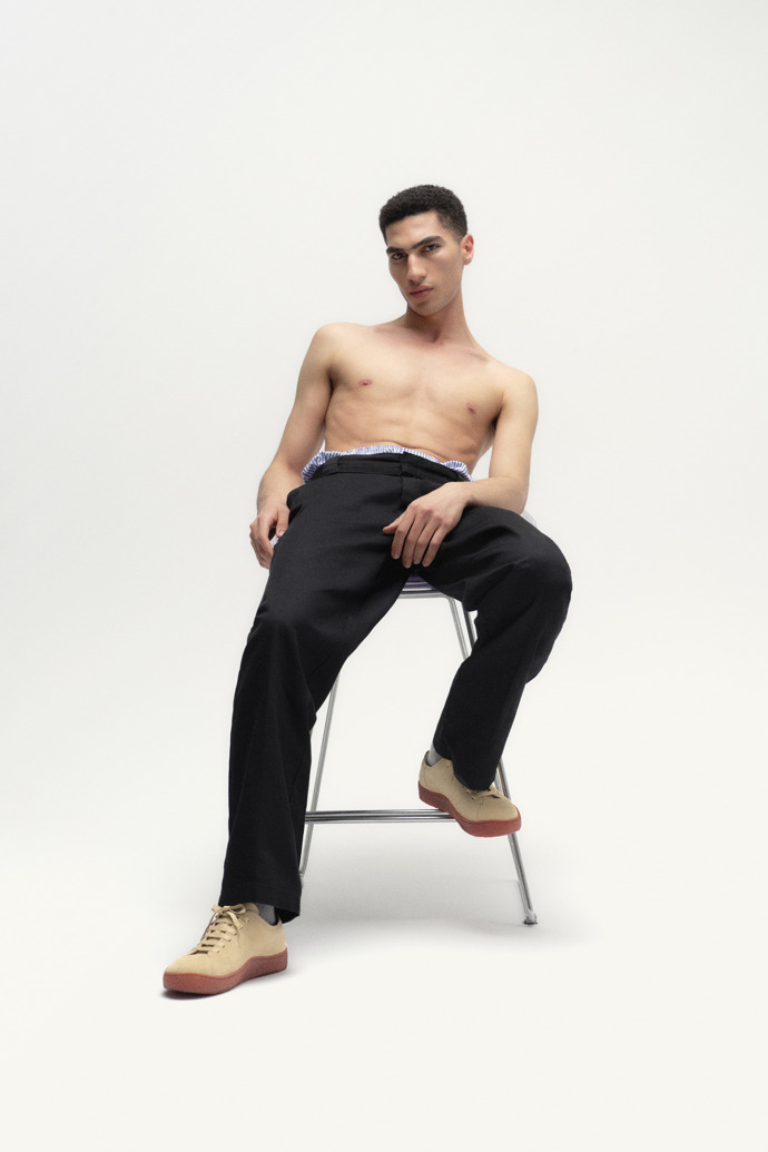 Peu Terreno Beige Nubuck Shoes for Men.