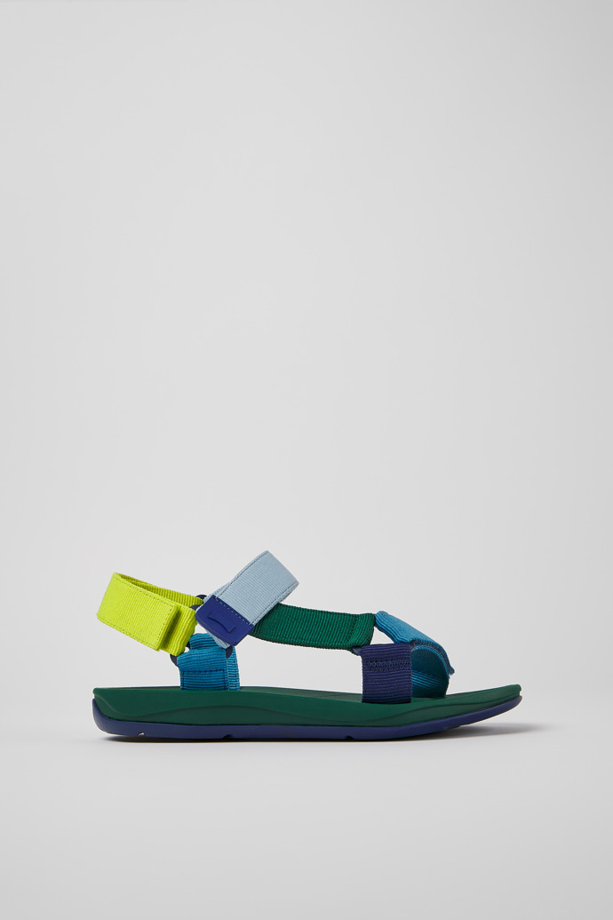 Match Multicolored textile sandals for men
