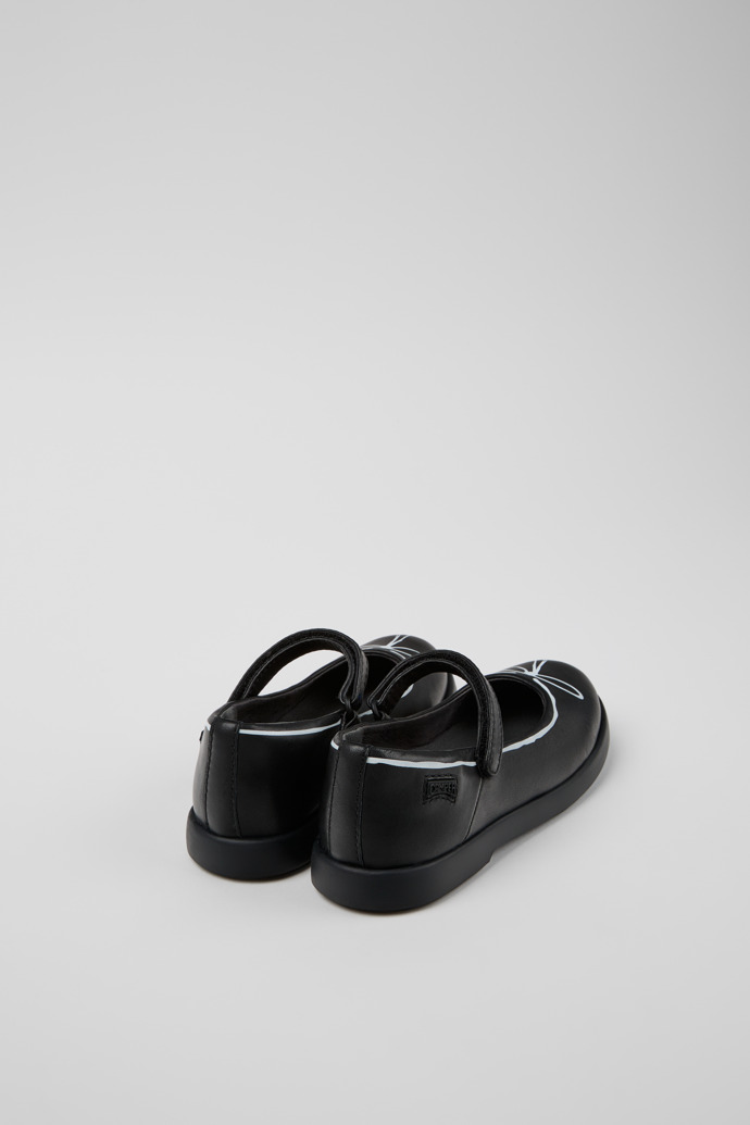 Twins Black leather Mary Jane shoes for kids