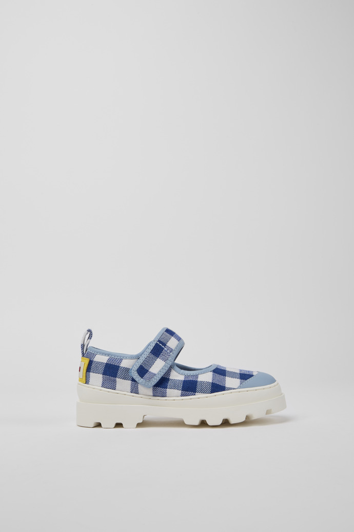 Brutus Blue and white Mary Jane shoes for kids