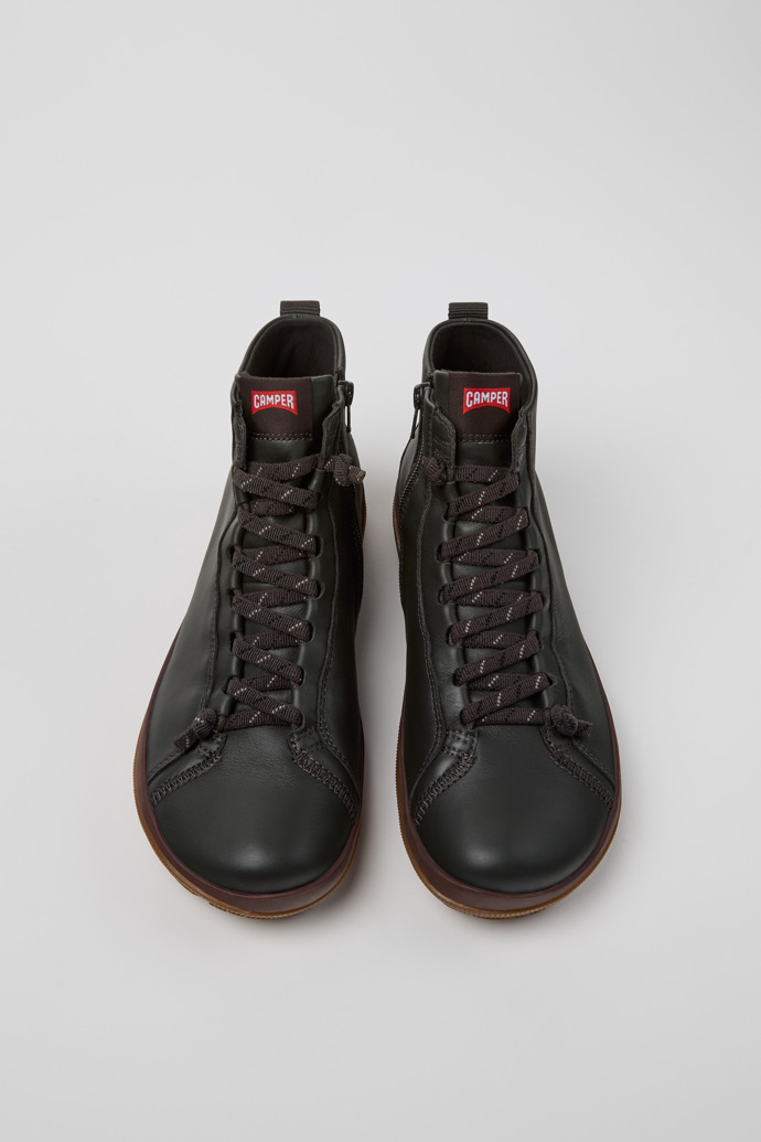 Peu Pista GM - GORE-TEX Gray Leather Mid Boots for Men.