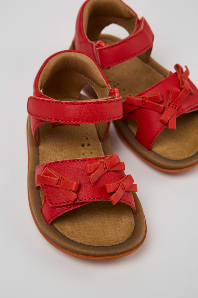 Twins Red Leather Kids' Sandal for Children.