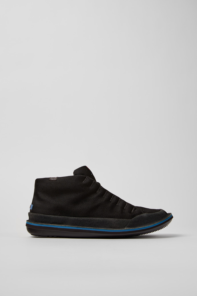 Beetle Black Textile and Nubuck Ankle Boots for Men.