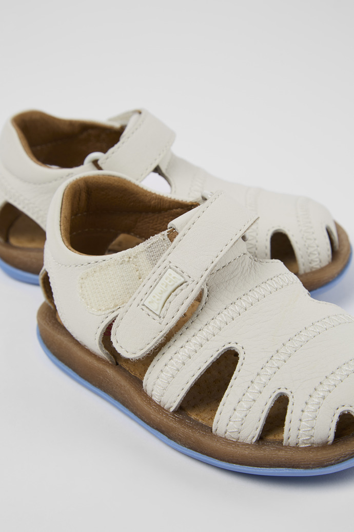 Bicho White Leather Sandal