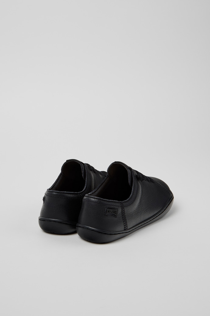 Peu Black Leather Shoes for Kids.