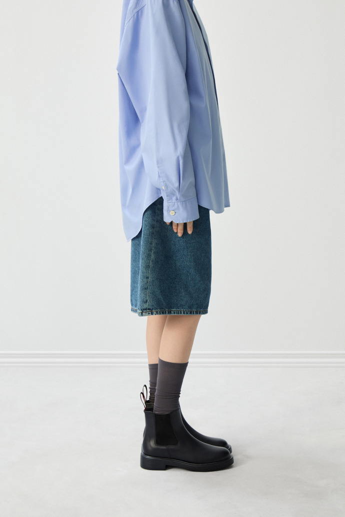 Dean Black Leather Ankle Boots for Women.