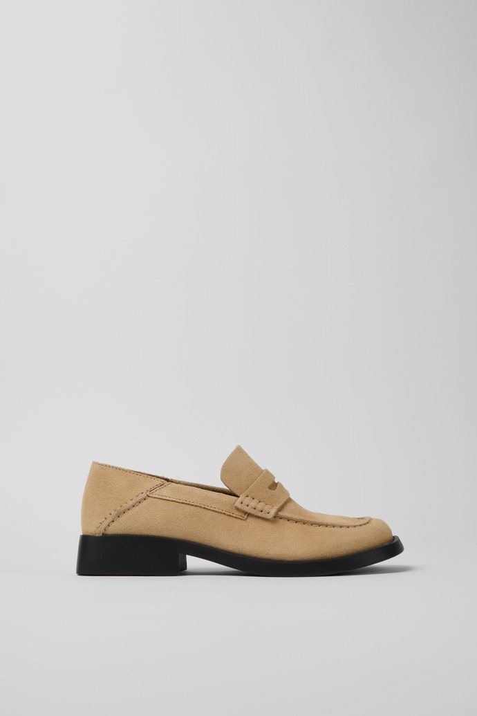 Dana Beige Nubuck Moccasin/Ballerina for Women.