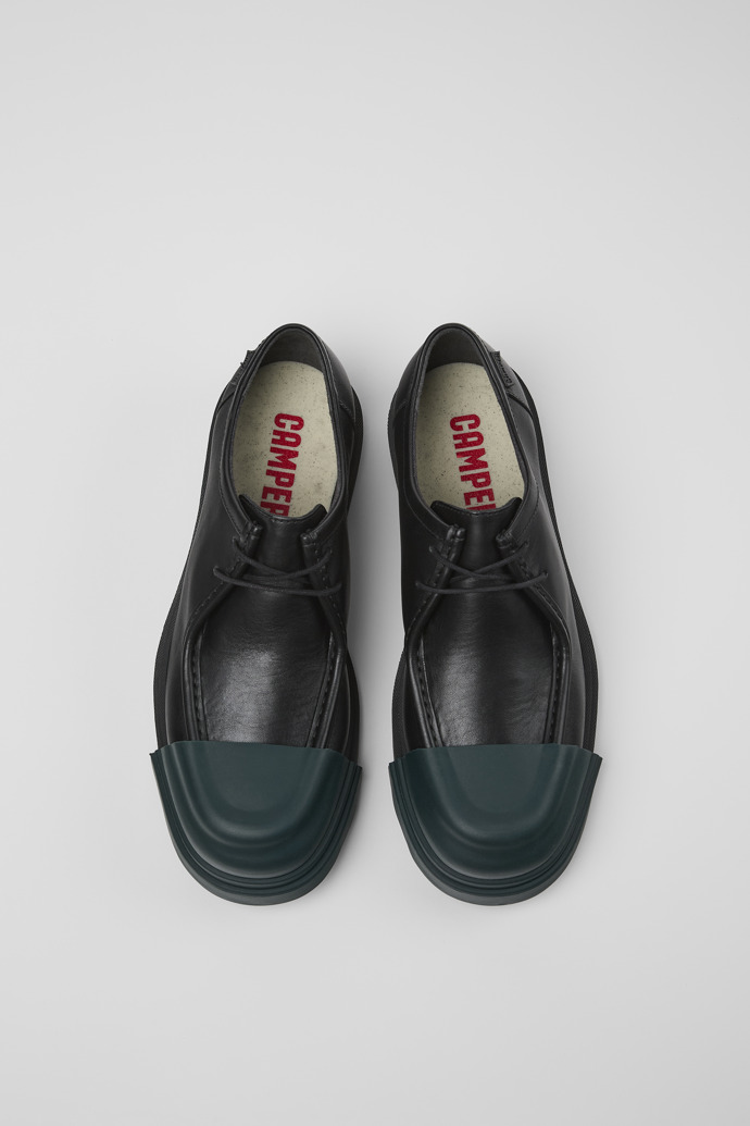 Junction Black leather shoes for men