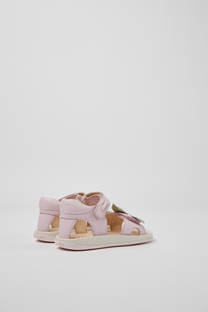 Twins Pink leather sandals for girls