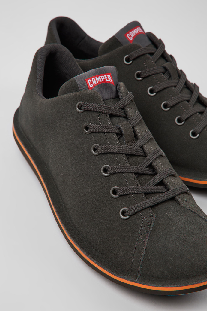 Beetle Gray Nubuck Shoes for Men.