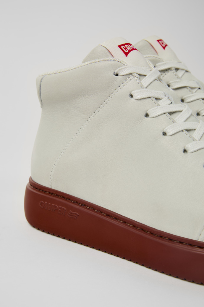 Runner K21 White non-dyed leather sneakers for women